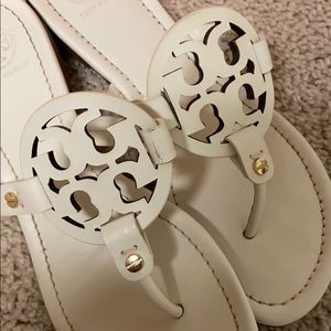 Tori Burch white sandals size 7